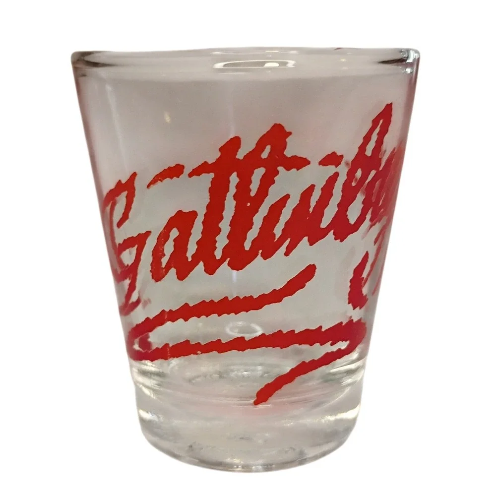 Gatlinburg‎ Shot Glass Clear Red Souvenir Tennessee Made in Taiwan by APS